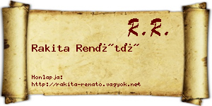 Rakita Renátó névjegykártya